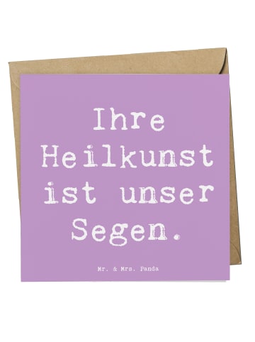 Mr. & Mrs. Panda Deluxe Karte Spruch Arzt Segen mit Spruch in Lavendeltraum