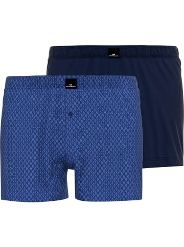 Götzburg Baumwolle, Single-Jersey Boxershorts 2er-Pack in marine