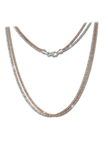SilberDream 925 Silber, vergoldet (Roségold 333) Damen SilberDream Halsketten  ca. 45cm