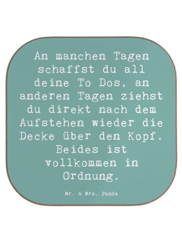Mr. & Mrs. Panda Untersetzer für Gläser Spruch Tapferkeit im All... in Meeresbrise