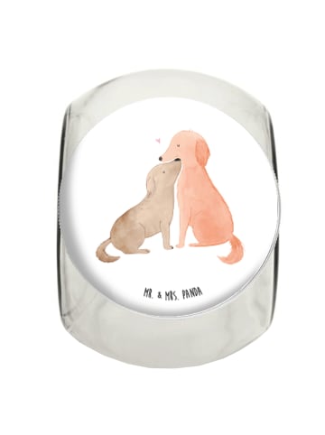 Mr. & Mrs. Panda Süßigkeiten Glas Hunde Liebe ohne Spruch in Weiß