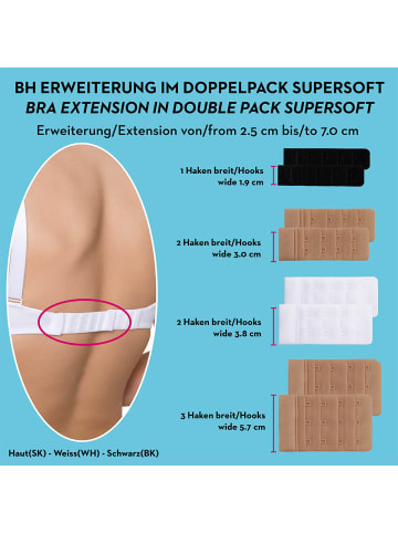 Skin Wrap BH-Verlängerung in 1 Haken (1.9 cm breit) Weiß