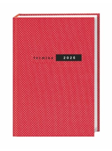 Heye Kalender Kalender - Terminer A5, Struktur rot 2026