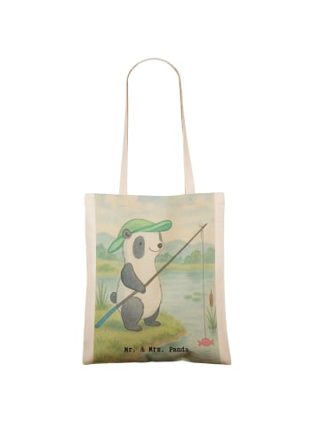 Mr. & Mrs. Panda Uni Tasche Panda Angeln Design ohne Spruch in Weiß