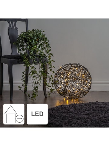 STAR Trading LED Leuchtkugel ,Trassel, schwarz, 100 warmweiße LEDs, outdoor, Ø 37c