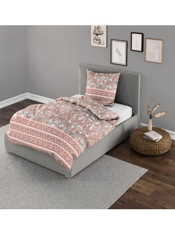 JACK 2 tlg. Mako Satin Bettwäsche Desert Bloom Apricot in Orange