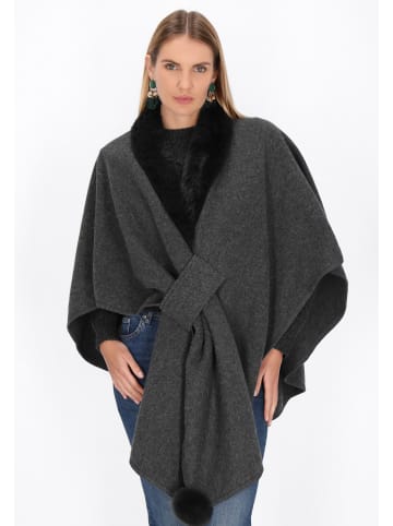 usha FESTIVAL Women Poncho in grey melange