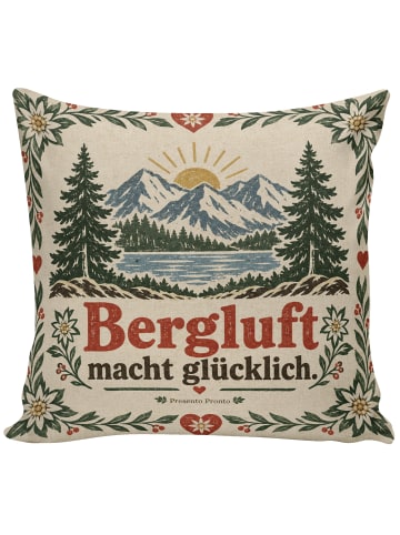 Kopfkissen Berglandschaft Rustikal Design mit S... in Weiß
