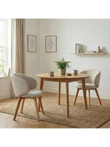 CALICOSY 2er-Set Esszimmerstuhl SOLÈNE  in Beige - (W)60  x (H)79  x (L)55 cm