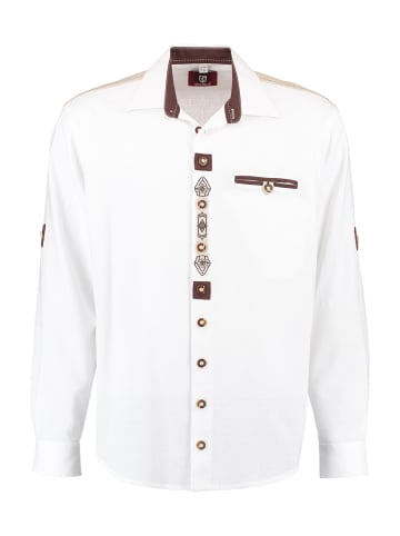 OS-Trachten Trachtenhemd 420017-3003 in weiß