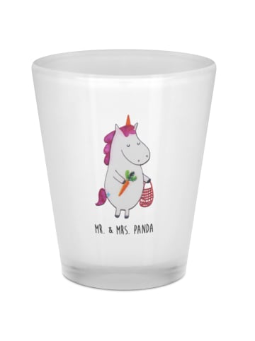 Mr. & Mrs. Panda Schnapsglas Einhorn Vegan ohne Spruch in Transparent