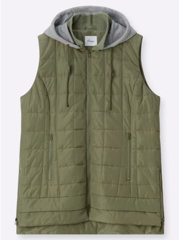 sheego Steppweste in khaki