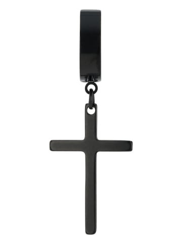 Adeliás Unisex Anhänger – Kreuzanhänger aus Edelstahl in schwarz