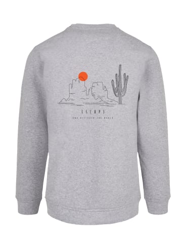 F4NT4STIC Sweatshirt Escape Discover the World Savannah in grau meliert
