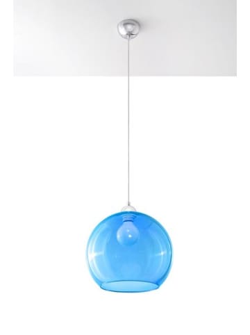 Nice Lamps Hängeleuchte BILBAO in blau (L)30cm (B)30cm (H)120cm