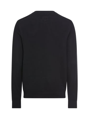 Camel Active Strickpullover mit Rundhalsausschnitt in Navyblau