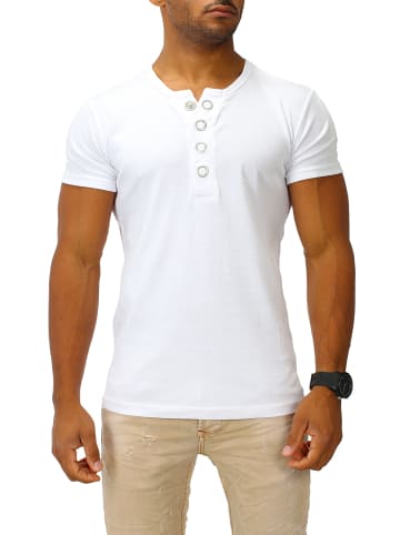 Joe Franks Joe Franks Basic T-Shirt kurzarm Big Button in white