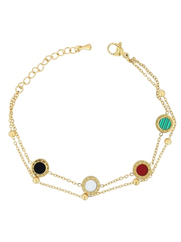 Adeliás Damen Armband aus Edelstahl 16+3 cm in gold