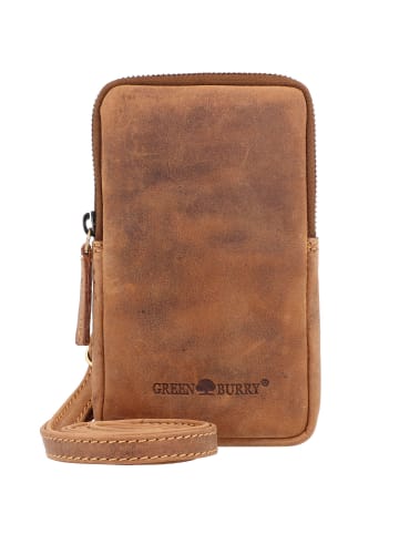 Greenburry Vintage Handytasche Leder 11 cm brown