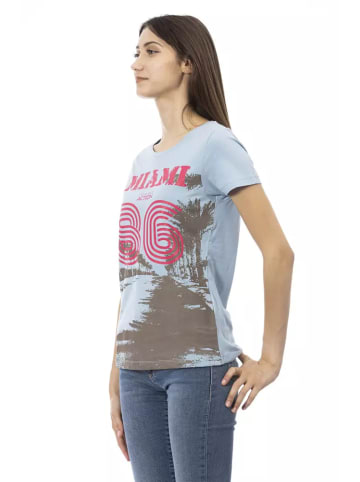 Trussardi Action Hellblau Hell Blau Baumwolle Damen T-Shirt