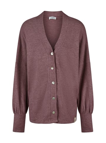 Cotton Candy Cardigan in burgundy melange