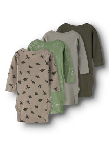 TWO SOON Langärmeliger Body in Olive Night