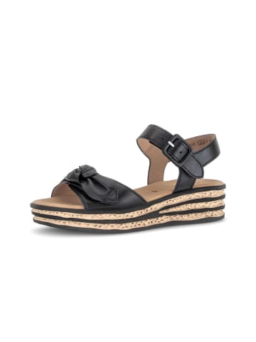 Gabor Plateau Sandalen in schwarz