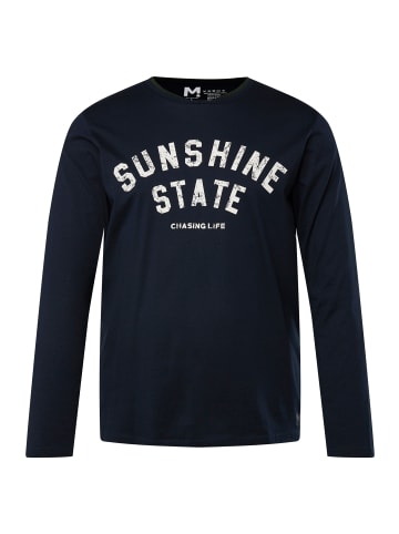 Men Plus Kurzarm T-Shirt in navy blau