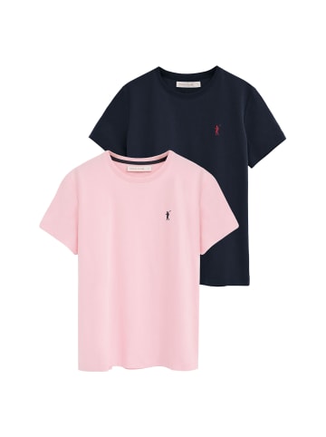 Polo Club 2 tlg. Set: T-Shirt PACK 2 - RIGBY GO TSHIRT SS W VO [N-P] in dunkelblau-roze