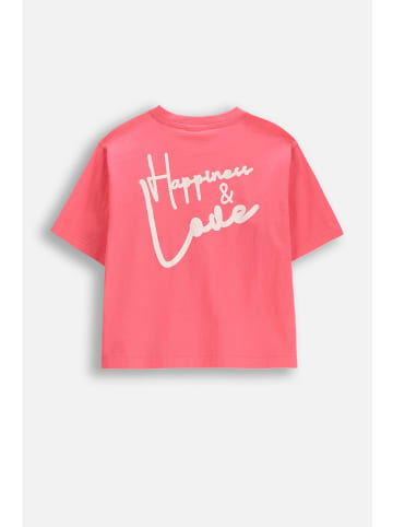 Coccodrillo Baumwoll-T-Shirt mit kurzen Ärmeln in rosa