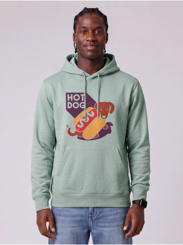 wat? Apparel Sweatshirt Hot Dog in Aloe