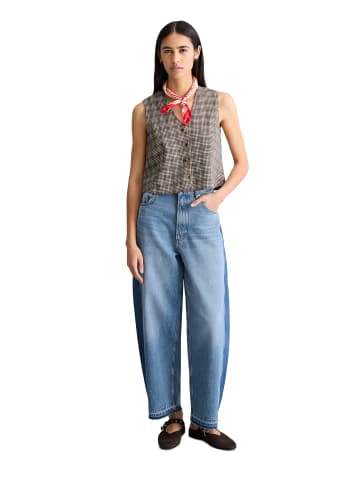 Marc O'Polo DENIM Karierte Weste regular in Dark Brown