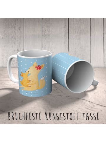 Mr. & Mrs. Panda Camping Tasse Fuchs Mama ohne Spruch in Blau Pastell