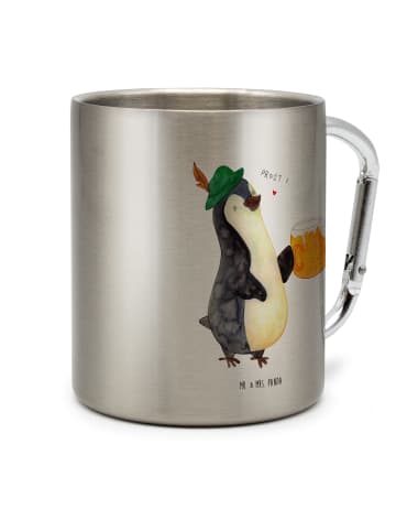 Mr. & Mrs. Panda Tasse Pinguin Bier ohne Spruch in Silber