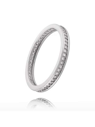 BALIA 333 Weißgold - 8 Karat Damen Ringe 1-reihig Zirkonia Fingerring 58 (18,5)