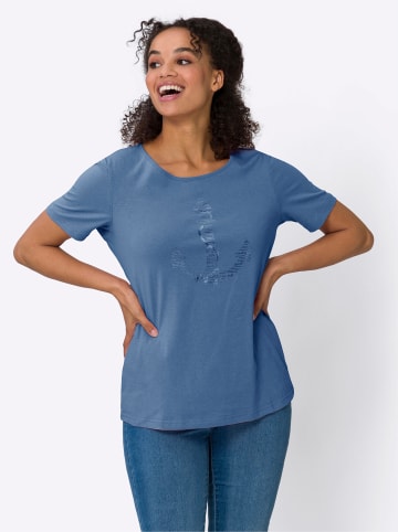 Sieh an! Kurzarmshirt in mittelblau