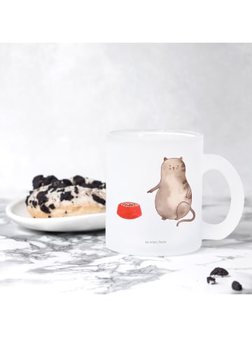 Mr. & Mrs. Panda Glasbecher Katze Fressen ohne Spruch in Transparent