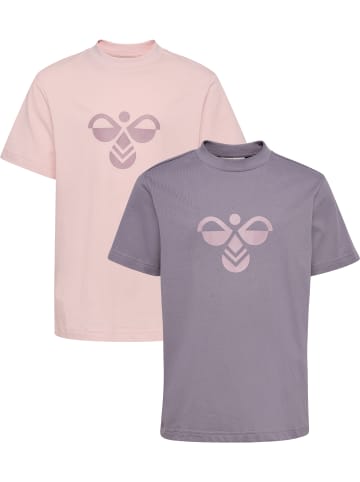 Hummel T-Shirt Hmljr Reg Mädchen in GRAY RIDGE/PALE LILAC