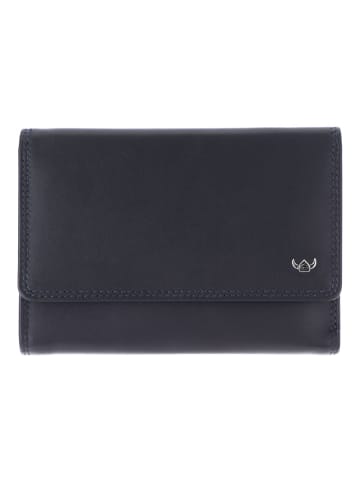 Golden Head Polo Geldbörse RFID Schutz Leder 14 cm marineblau