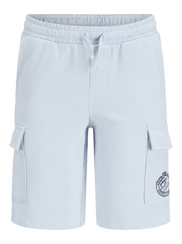 JACK & JONES Junior Set Polo-Shirt & Shorts JJALLIANCE JNR in celestial blue