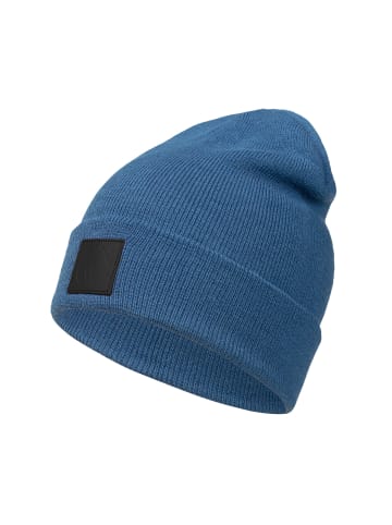 Occulto Winter Mütze Beanie Schwarz Label in Navy