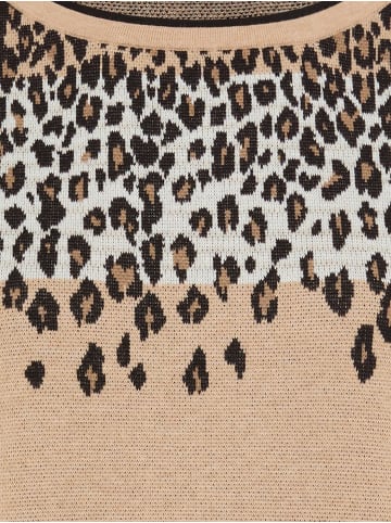 Olsen Strickpullover Urban Wild Henny in beige schwarz - 0001
