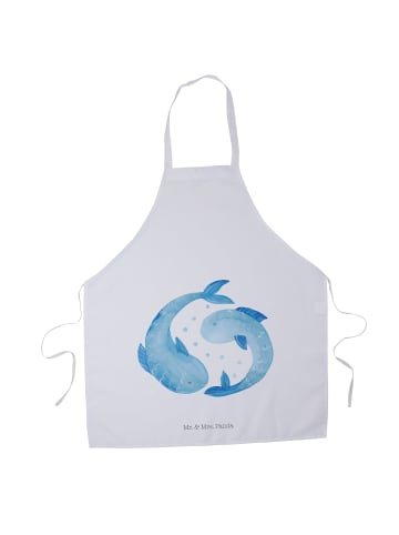Mr. & Mrs. Panda Küchenschürze Sternzeichen Fische ohne Spruch in Weiß