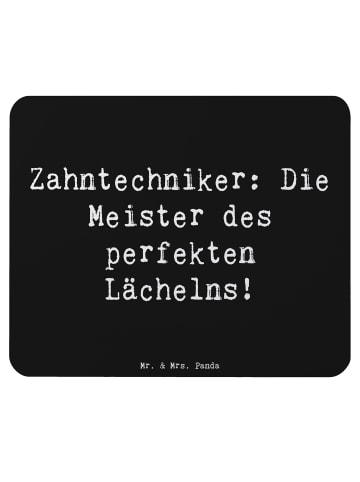 Mr. & Mrs. Panda Mouse Pad Spruch Zahntechniker Lächeln mit Spruch in Schwarz