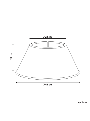 Beliani Weihnachtsbaumkragen VUOTSO in Naturfarben - (W) 43 x (H) 22 x (L) 43 cm