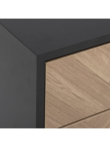 5five Simply Smart Nachttisch CHEVRONS in Schwarz, 50 x 40 x 45 cm