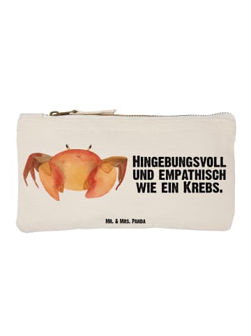Mr. & Mrs. Panda Schminktasche Sternzeichen Krebs mit Spruch in Weiß