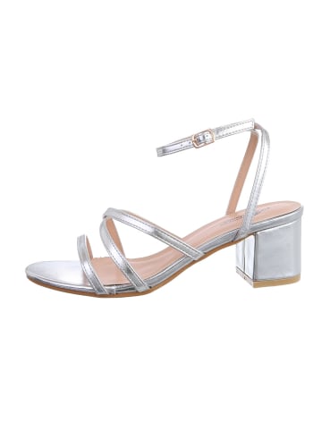 Ital-Design High-Heel Sandalette in Silber