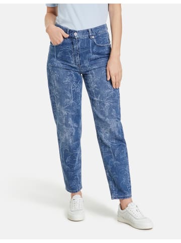 Gerry Weber Hose Jeans verkürzt in Blau Druck