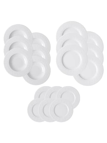 Villeroy & Boch 18-tlg. Teller-Set Cellini in in weiß